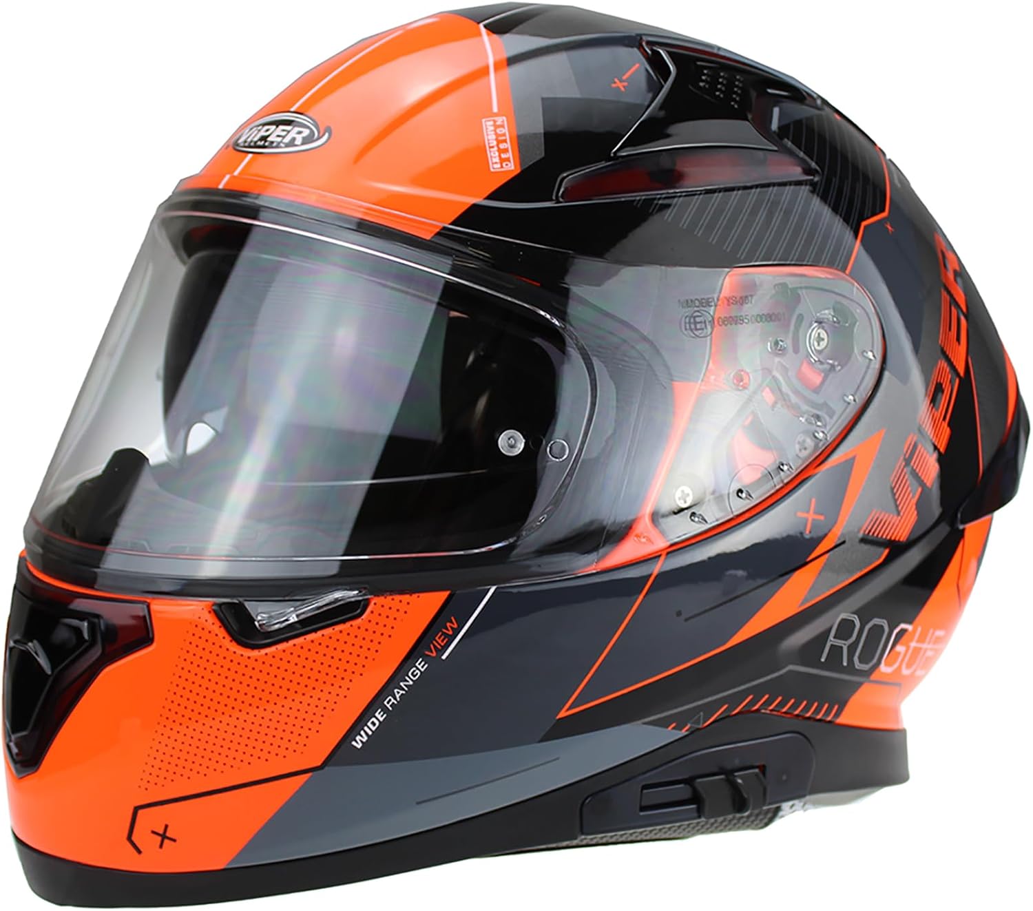Viper RSV95 Rogue Shiny Full Face Motorcycle Helmet