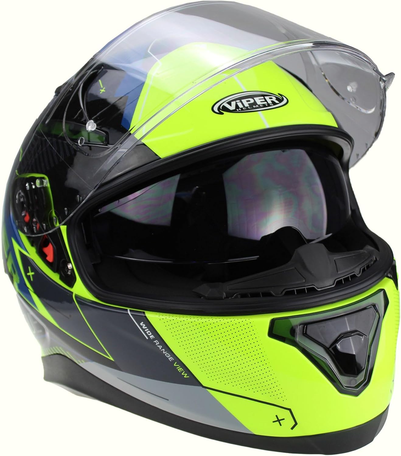 Viper RSV95 Rogue Shiny Full Face Motorcycle Helmet