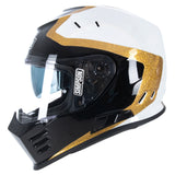 Simpson Venom Tanto Black White Full Face Motorbike Helmet 