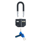 Oxford Boss Bike Security Alarm 16mm Padlock Black - MaximomotoUK