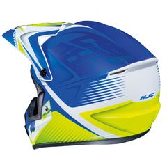 HJC CS-MX II Ellusion MC23 Blue White & Fluo Off Road Helmet - MaximomotoUK
