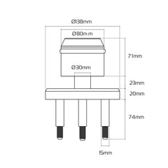 Oxford LK115 Beast Floor Lock for Motorcyle 