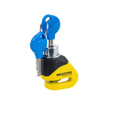 Oxford Micro XD5 Disc Lock Yellow Black Motorcycle Security - MaximomotoUK