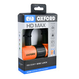 Oxford HD Max Orange Security Motorcycle Disc Lock - MaximomotoUK