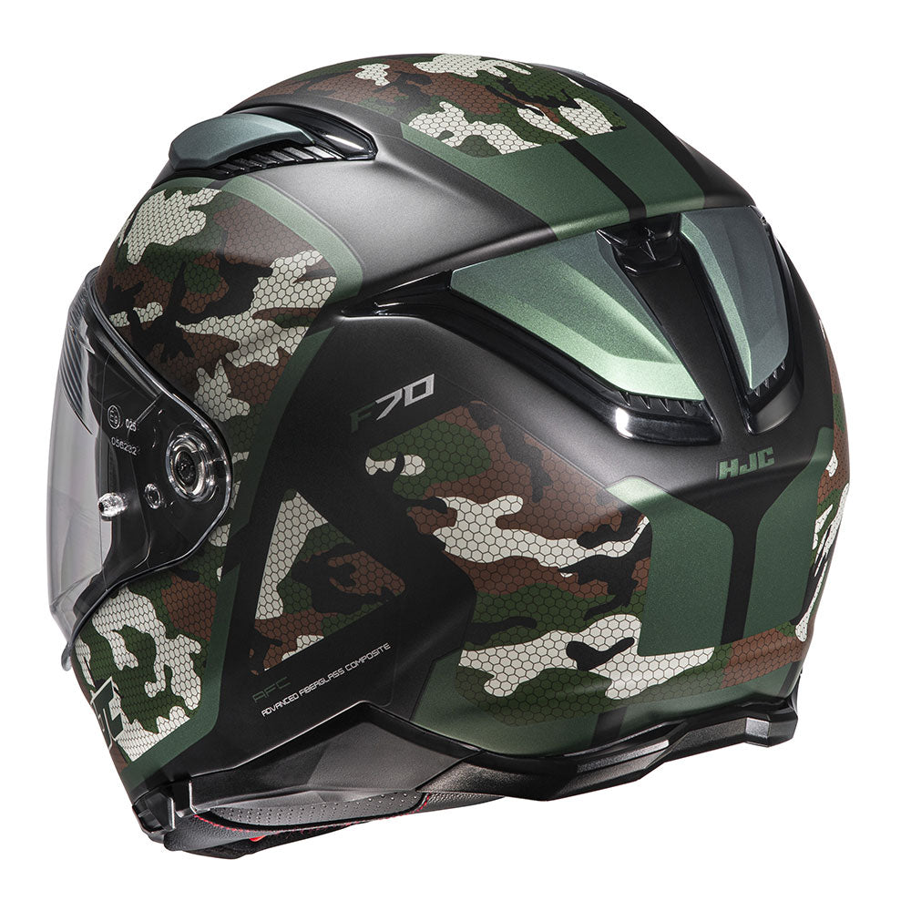 HJC F70 Katra MC4SF Camo Adventure Motorcycle Full face Helmet back - MaximomotoUK