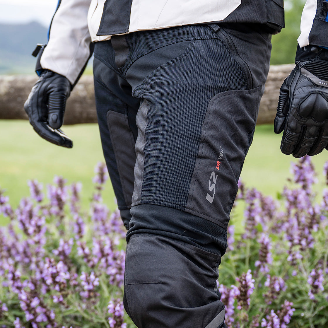 LS2 COMO AIR MOTORCYCLE LADY PANT BLACK DARK GREY