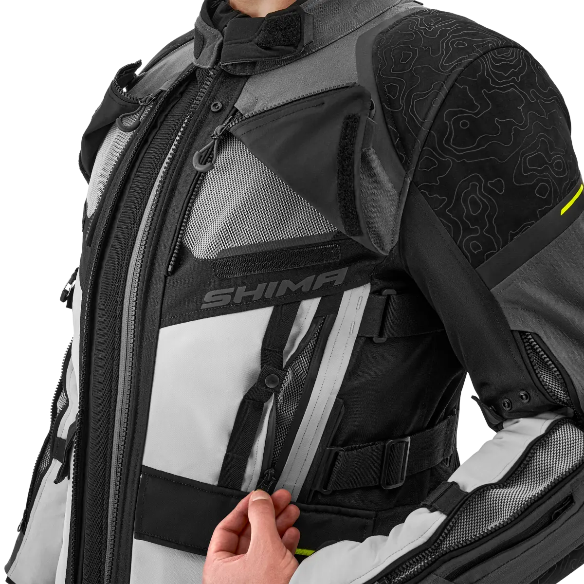 SHIMA TRACKER HOMBRE DE MOTO DE TURISMO CHAQUETA GRIS