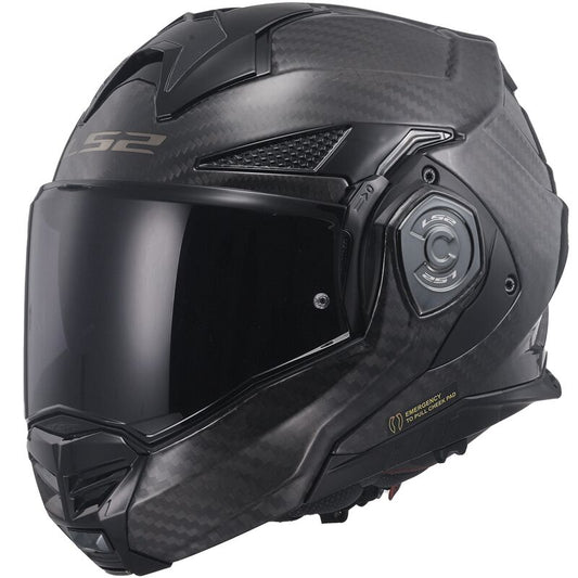 Ls2 Ff901 Advant X Solid Modular Helmet Carbon With Ls2-4x Ucs-06 