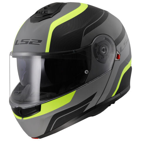 Ls2 Ff908 Strobe  Monza Modular Helmet  M.Black H-V Yellow-06 