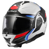 LS2 FF910 Advant II Flip up Motorcycle Helmet White Blue Red maximomoto.uk!
