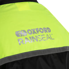 Oxford Rainseal Waterproof Motorcycle Oversuit Rain Black Fluo images