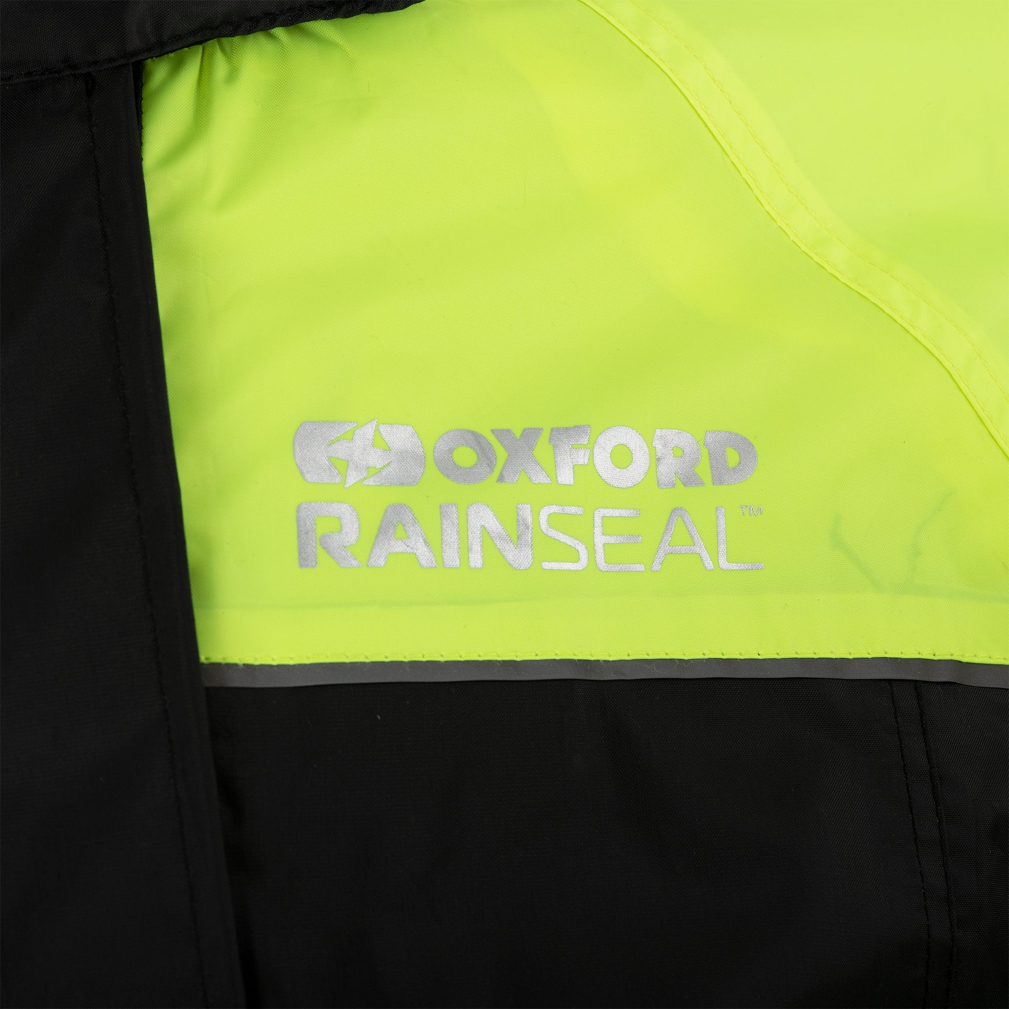 Oxford Rainseal Waterproof Motorcycle Over Jacket Black Fluo images