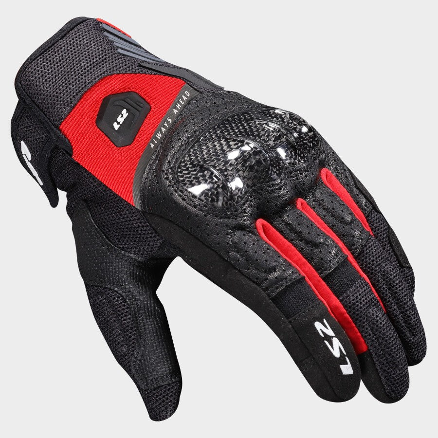LS2 ATOM MAN MOTORBIKE SUMMER LEATHER GLOVES
