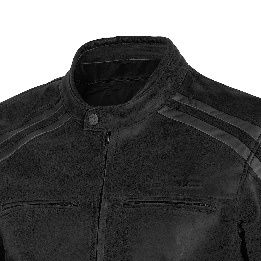 Bela Knight Hawk - textile motorcycle jacket  - Black Grey - upper view 