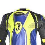 Bela X race - 1 PC Racing leather suit - blue yellow black - MaximomotoUK