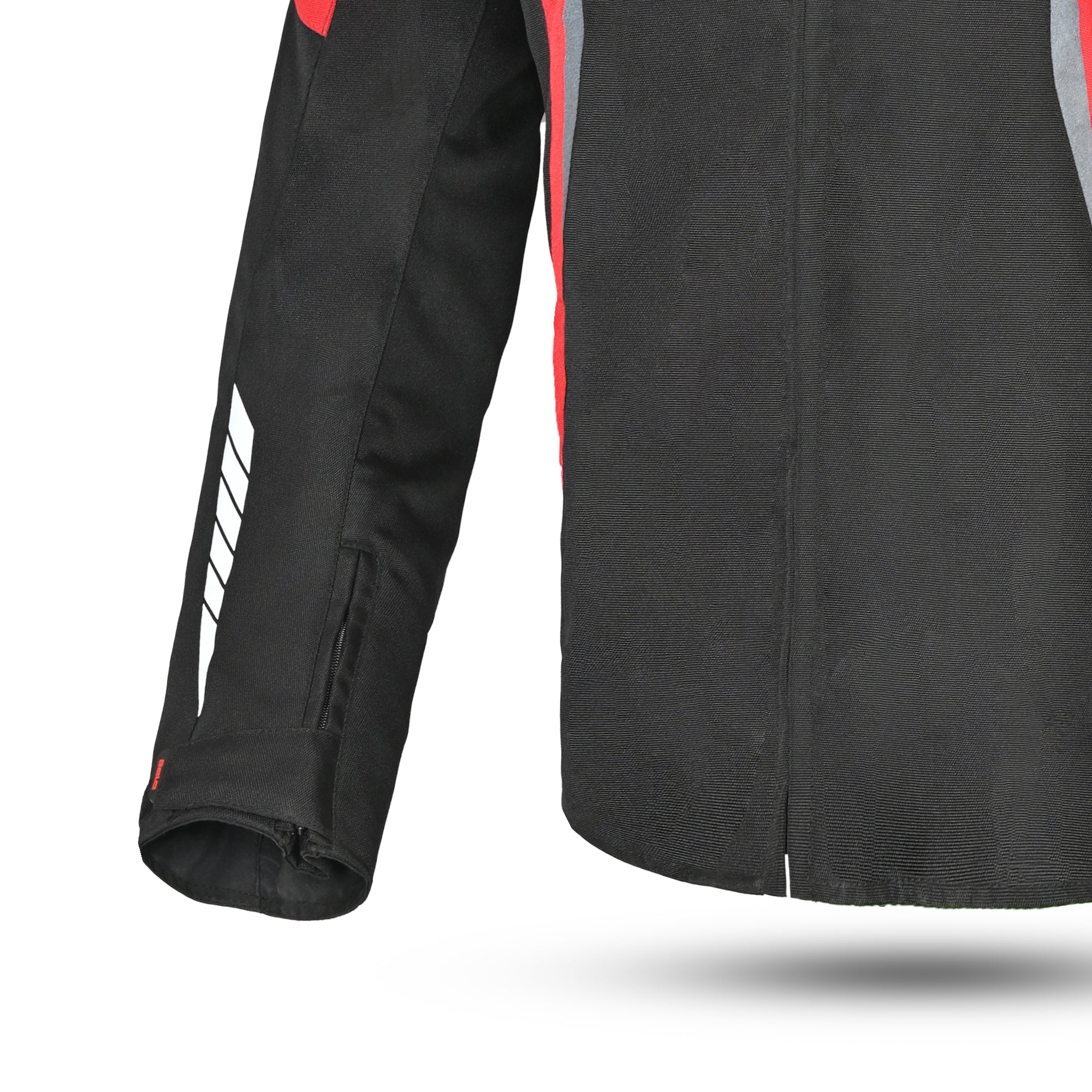 BELA Bradley Textile Motorbike Jacket Black Red
