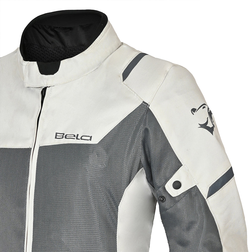 BELA Mesh Pro Lady Motorcycle Touring Jacket Gray Ice