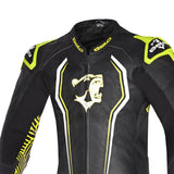 Bela North Star 1-PC Motorcycle Suits Black White Yellow Fluor