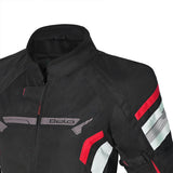 Bela Highland Man Textile Motorcycle Jacket 4 Seasons Black Red 