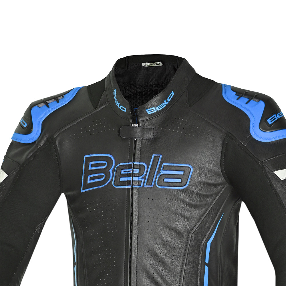 BELA Rocket Man Mix Kangaroo 1 PC Motorcycle Racing Suit Black Blue