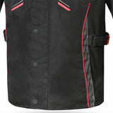 R-Tech Knight Rider Long - Motorcycle Touring Jacket - Black Dark Grey Red 