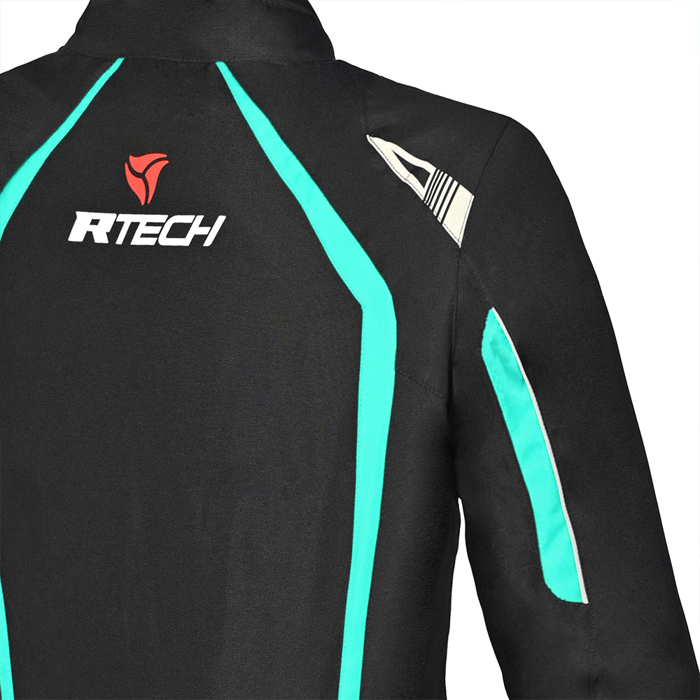 R-TECH MARSHAL LADY Motorcycle Jacket Black/Turquoise