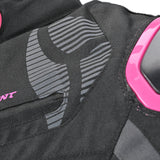 R-Tech Knight Rider Lady Short - Motorcycle Racing Jacket - Black Dark Grey Fuschia 