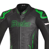 BELA Rocket Man Mix Kangaroo 1 PC Motorcycle Racing Suit Black Green 