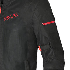 SHUA Gravity Mesh Summer Motorcycle Jacket Black Red