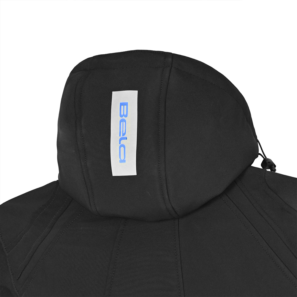 BELA Breeze Softshell Motorcycle Touring Hoodie Black Blue