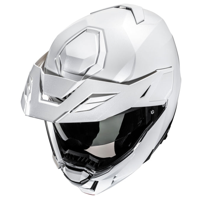 HJC I80 Plain adventure touring modular Pearl white
