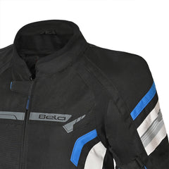 BELA Highland Motorcycle Riding Jacket Men Black Blue images