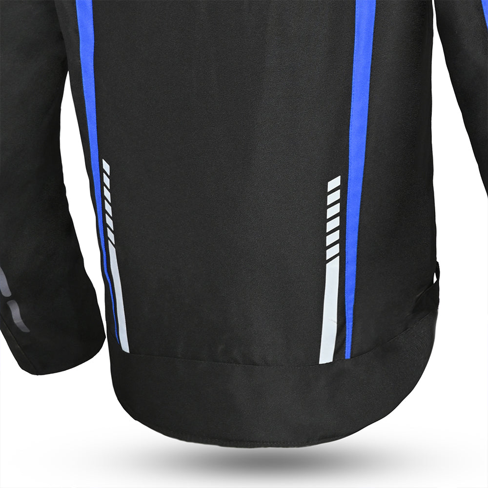 R-Tech Marshal Men Motorcycle Textile Jacket Black Blue