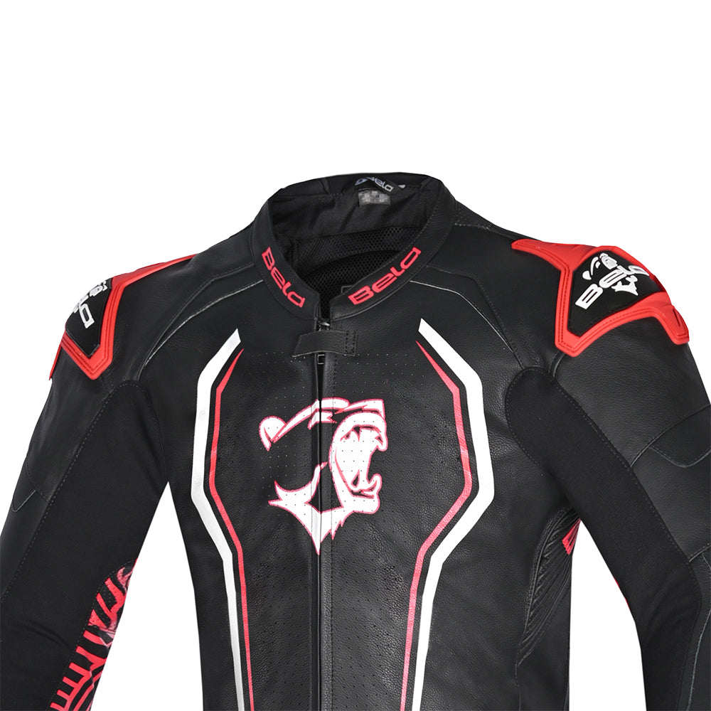 BELA-North Star 1 PC Motorcycle Racing Suit Black/White/Red