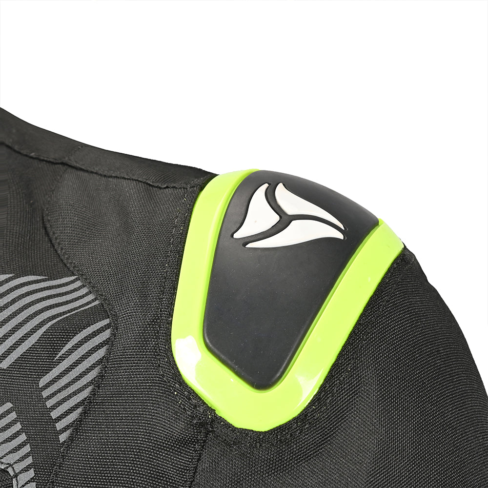 R-TECH Knight Rider Motorcycle Textile Jacket (Short) Black/Anthracite/Yellow