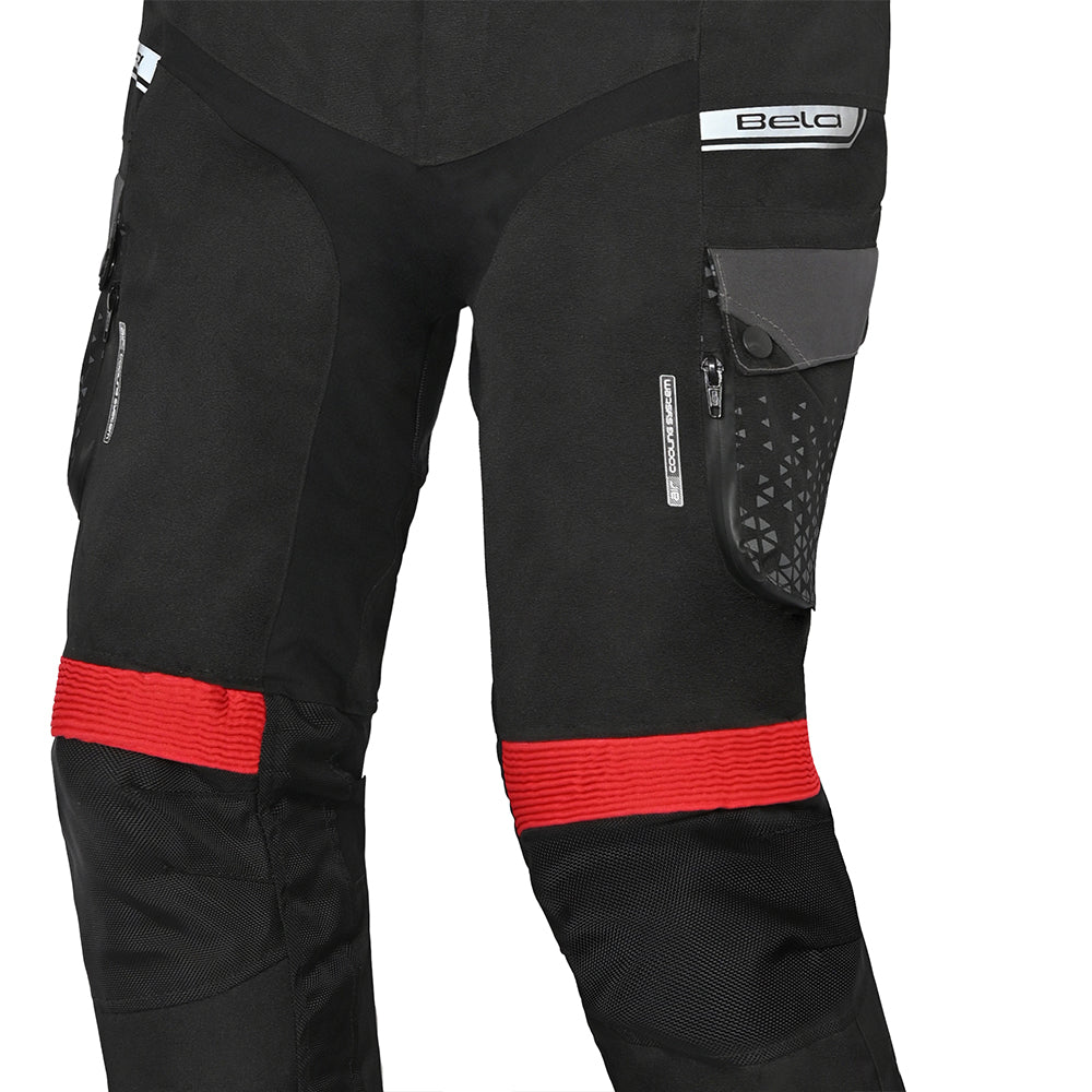 BELA Crossroad Extreme WR 34LTextile Pant Black Dark Gray Red