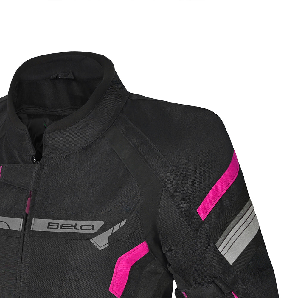 Bela Highland Lady Motorcycle Jacket Black/Pink