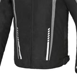 R Tech Marshal Textile Motorcycle Jacket Black Grey - MaximomotoUK