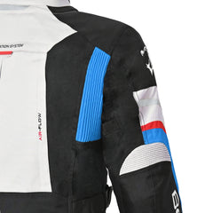 Bela Transformer Motorcycle Touring Water-Resistant Jacket Ice Black Blue 