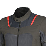 R-Tech Spiral Mesh Motorcycle Touring Jacket Mud Grey Red images