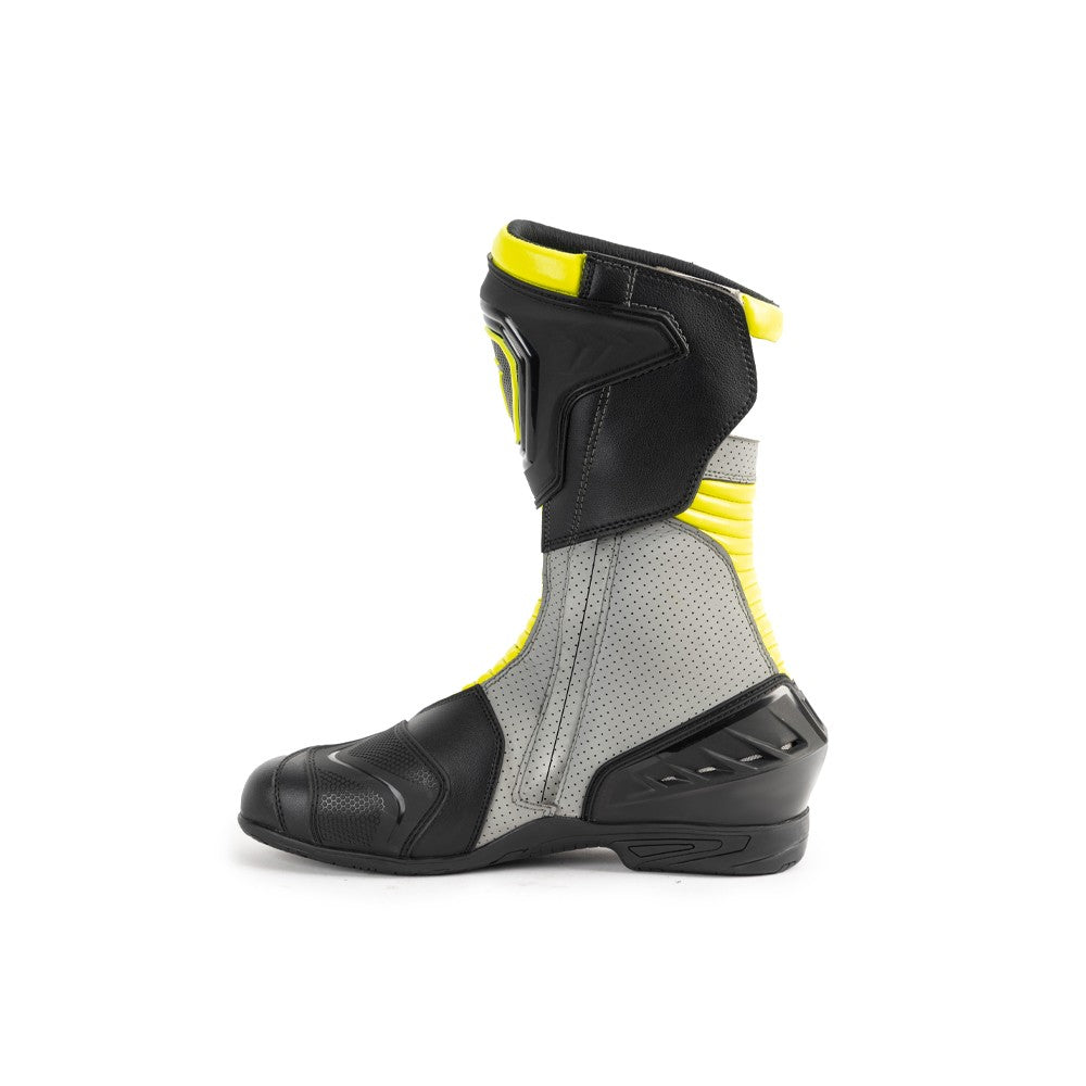 R-TECH - Performer Men's Leather Boots Black/Fluor Yellow - SECURTEX MOTOR SL (t/a MaximoMoto)