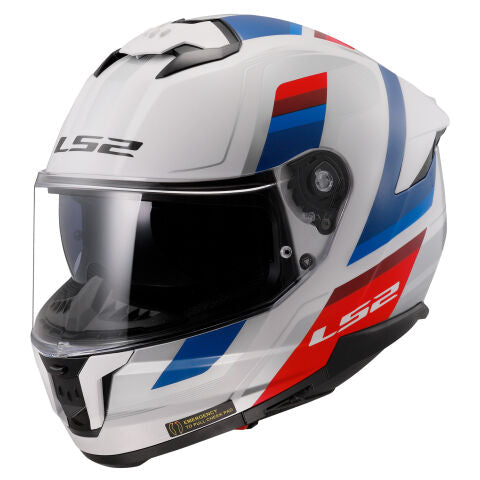 LS2 FF808 STREAM  VINTAGE FULL FACE HELMETS  WHITE BLUE RED-06 