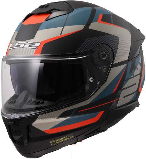 LS2 FF808 STREAM  ROAD Full face helmets  M.BLACK BLUE-06 3XL 