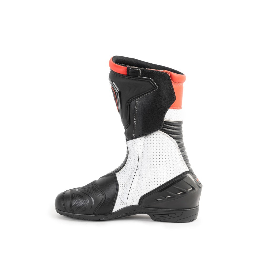 R-TECH - Performer Men's Leather Boots Black/Fluor Red - SECURTEX MOTOR SL (t/a MaximoMoto)