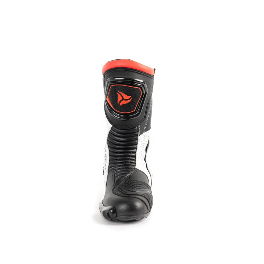  R-TECH - Performer Men's Leather Boots Black/Fluor Red - SECURTEX MOTOR SL (t/a MaximoMoto)