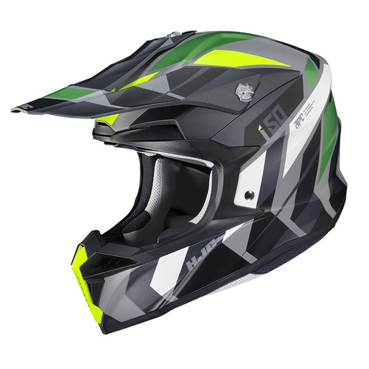HJC I50 Vanish MC4HSF Green Off Road Motorbike Helmet - MaximomotoUK