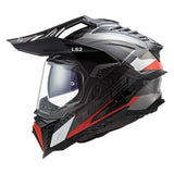 Ls2 Mx701 C Explorer Frontier Adventure Helmet G.Titanium Red-06 