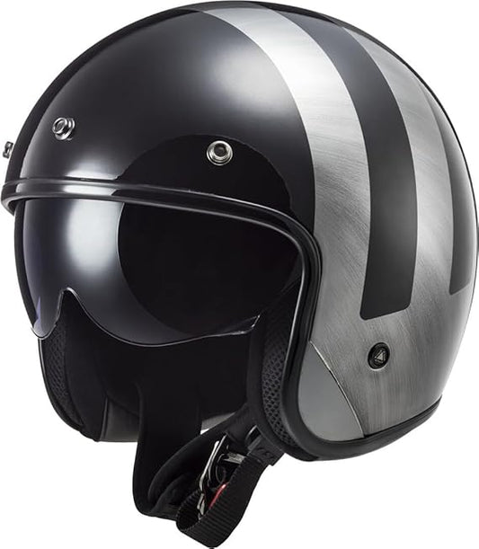 Ls2 Of601 Bob Lines Full Face Helmets Black Jeans-06 