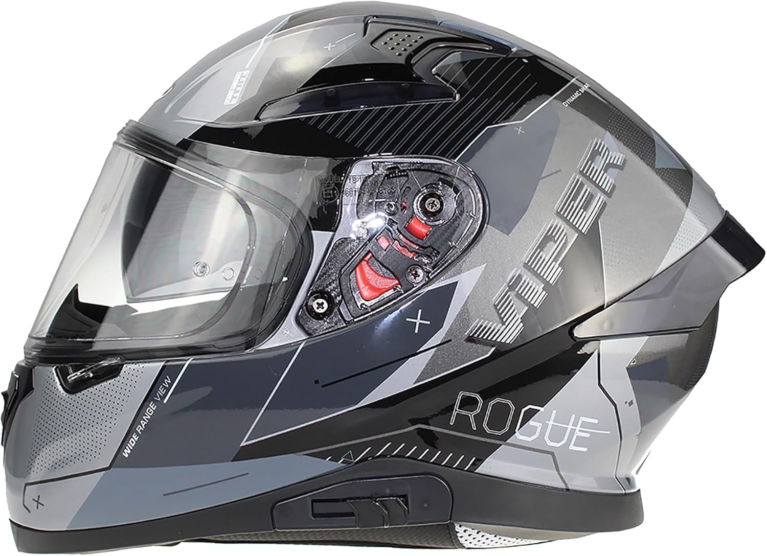 Viper RSV95 Rogue Shiny Full Face Motorcycle Helmet