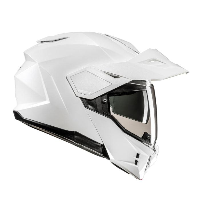 HJC I80 Plain adventure touring modular Pearl white